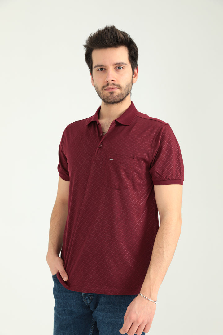 MPL Men's Jacquard Polo Neck T-shirt 2300 - Durham