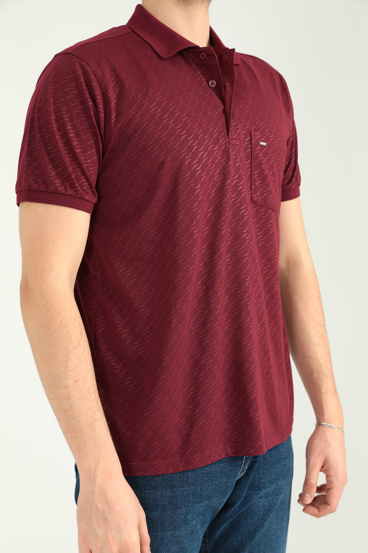 MPL Men's Jacquard Polo Neck T-shirt 2300 - Durham