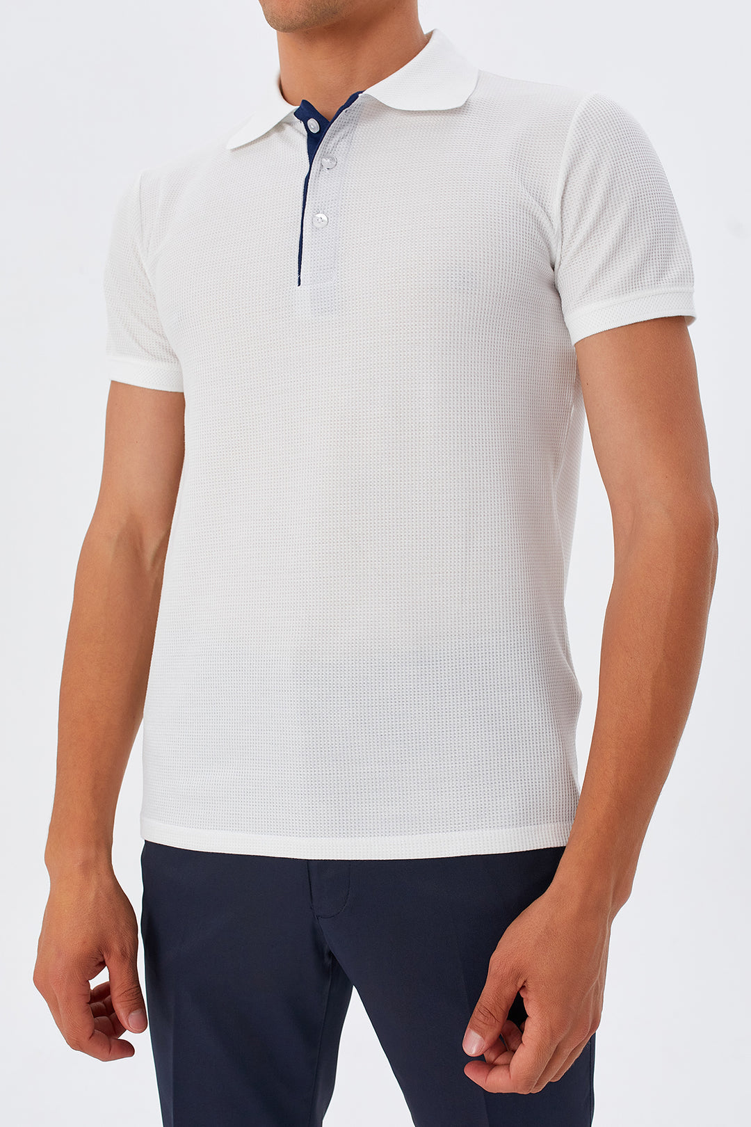 MPL Men's Waffle Polo Neck T-shirt 2324 - Houten