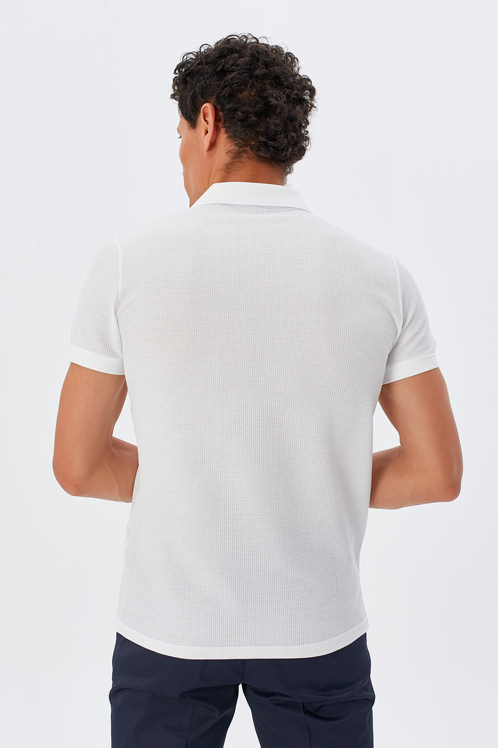 MPL Men's Waffle Polo Neck T-shirt 2324 - Houten