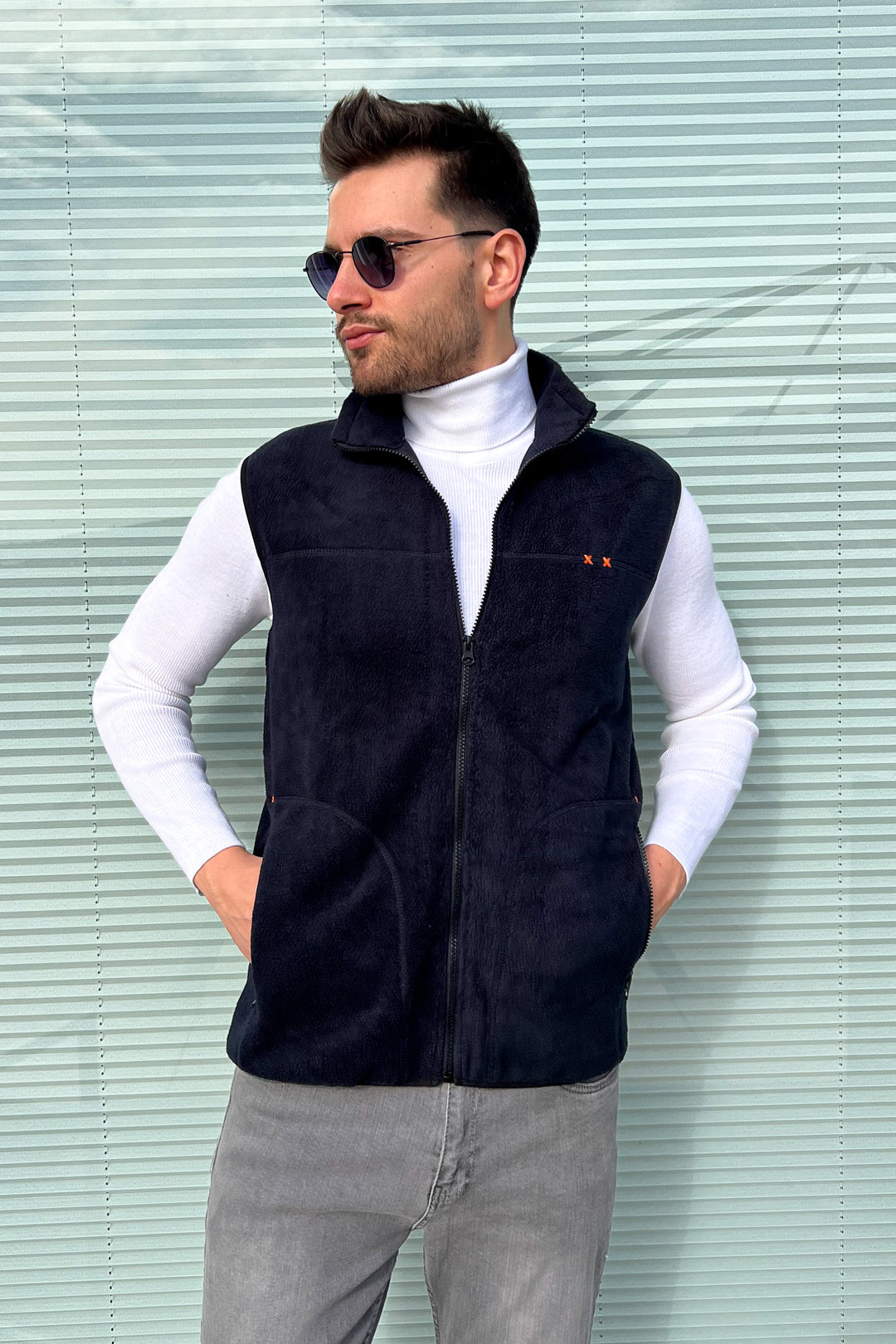 MPL Men's Polar Zippered Vest 4005 - Sassuolo