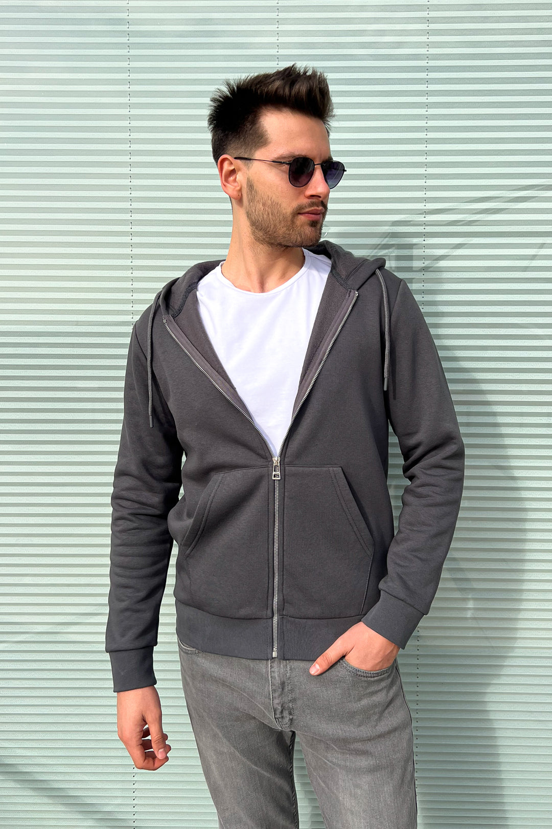 MPL Men's 3-String Hooded Zippered Sweatshirt 5466 - Leamington