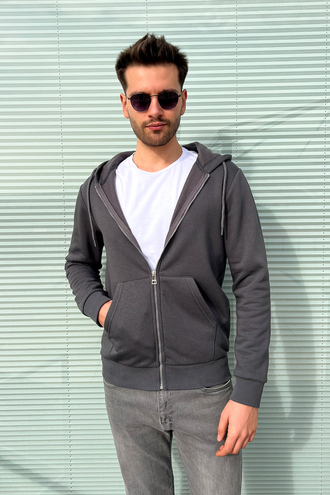 MPL Men's 3-String Hooded Zippered Sweatshirt 5466 - Leamington