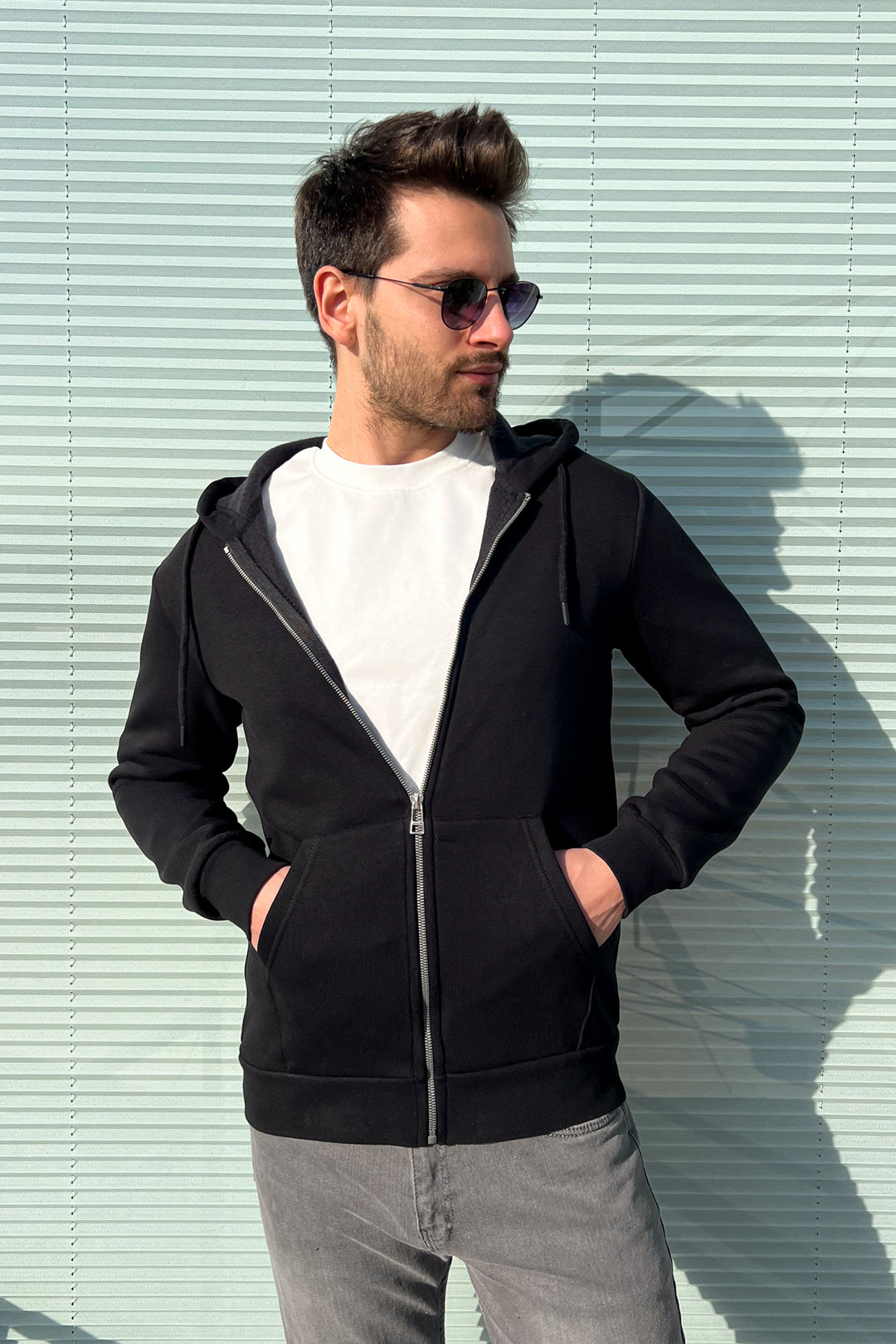 MPL Men's 3-String Hooded Zippered Sweatshirt 5466 - Monterrey
