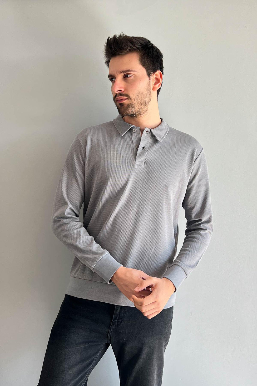 MPL Men's Polo Neck Waffle Sweatshirt 5717 - León