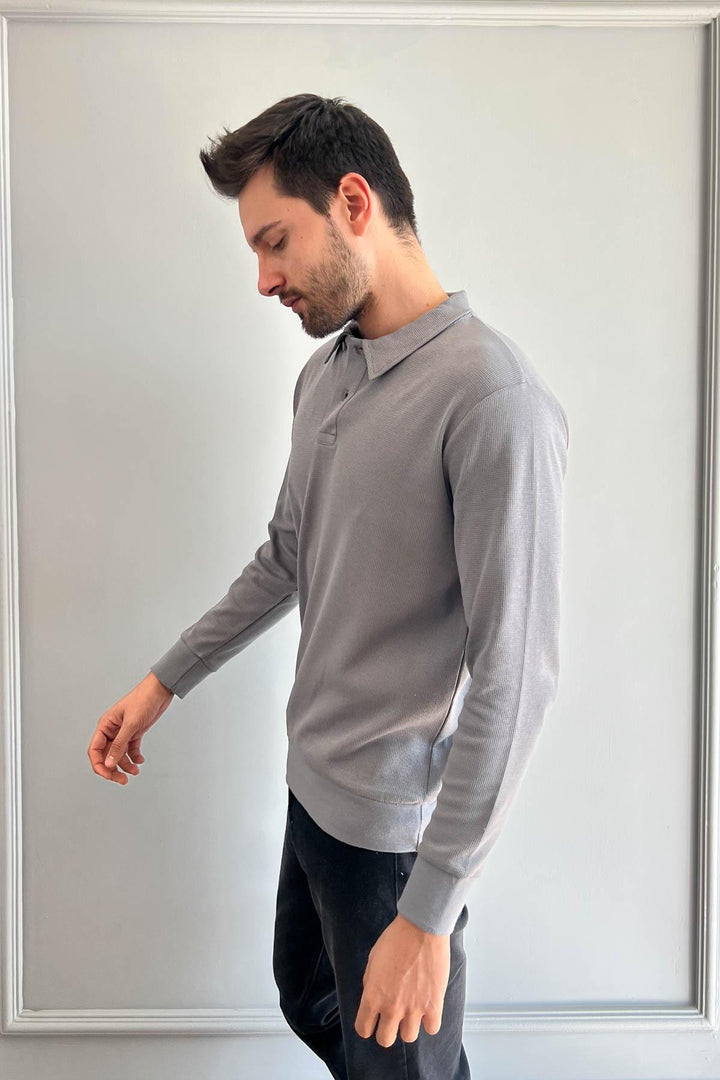 MPL Men's Polo Neck Waffle Sweatshirt 5717 - León