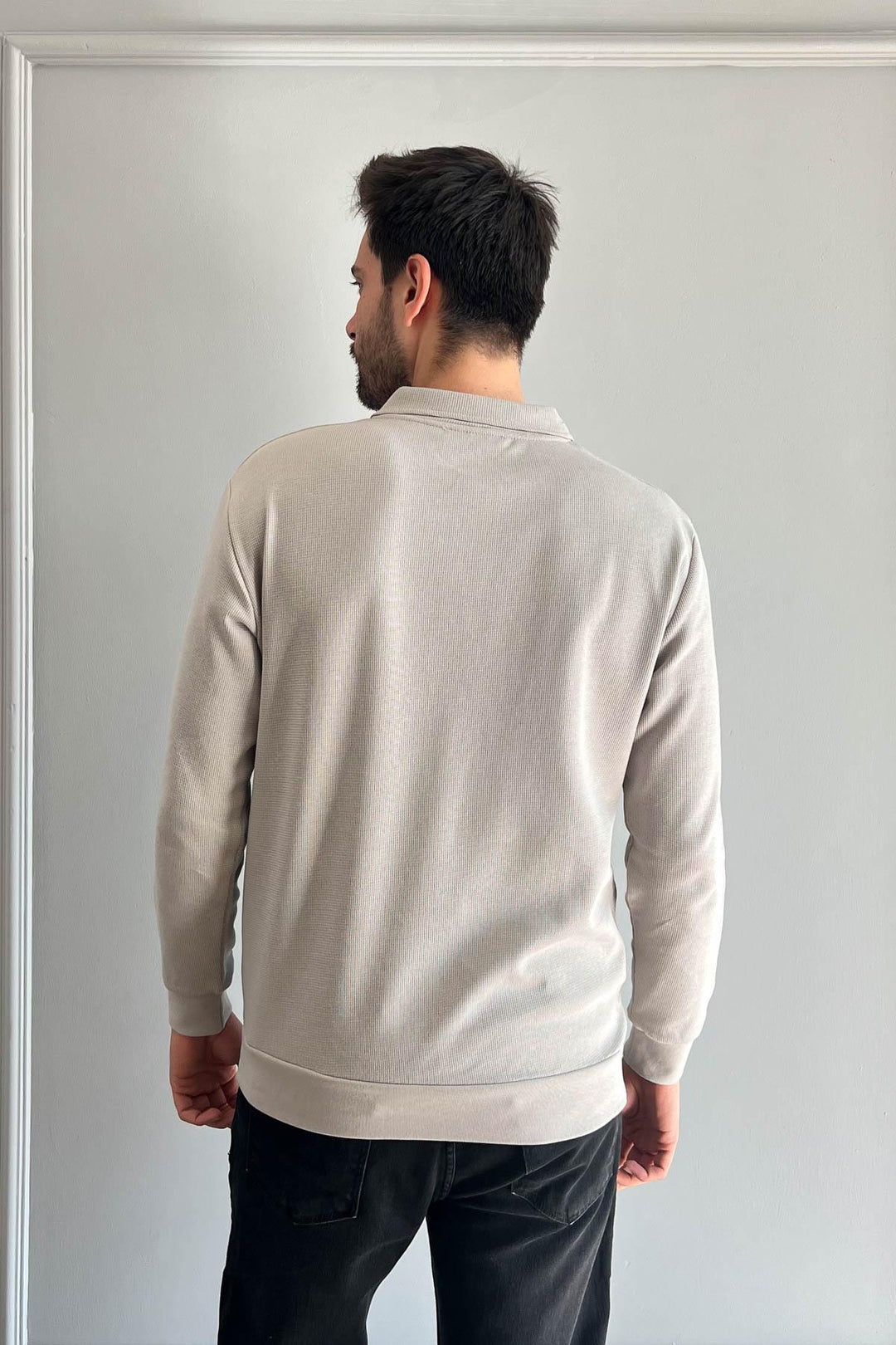 MPL Men's Polo Neck Waffle Sweatshirt 5717 - Columbia
