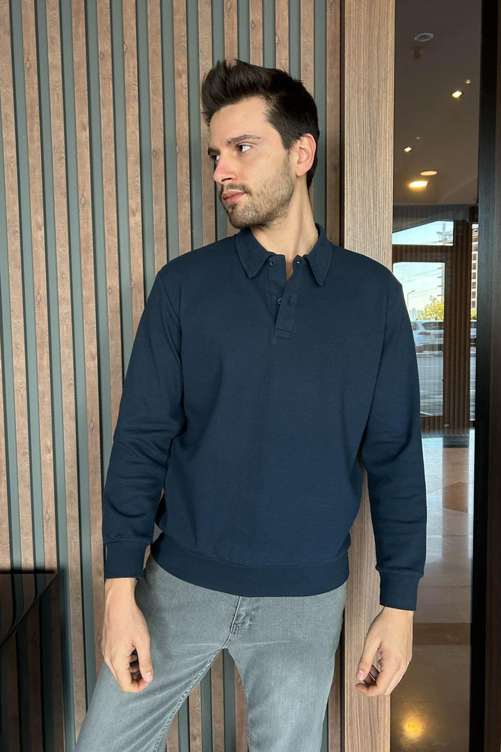 MPL Men's Polo Neck Waffle Sweatshirt 5717 - Sun Prairie