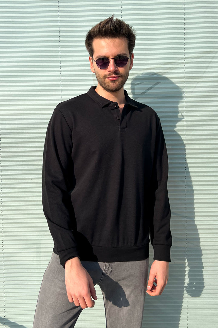 MPL Men's Polo Neck Waffle Sweatshirt 5717 - Zapopan