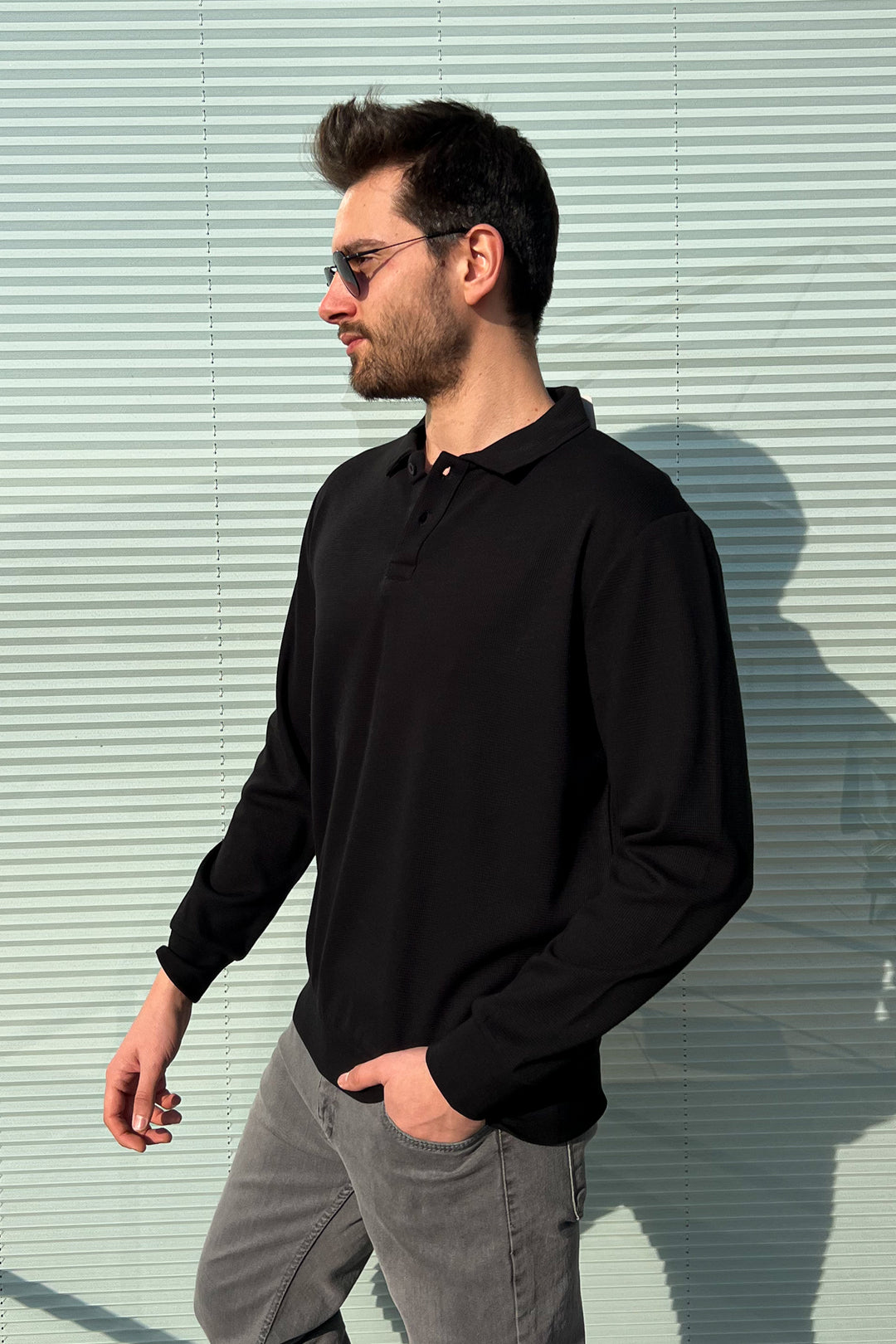 MPL Men's Polo Neck Waffle Sweatshirt 5717 - Zapopan