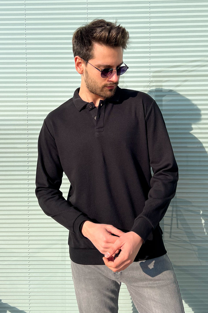 MPL Men's Polo Neck Waffle Sweatshirt 5717 - Zapopan