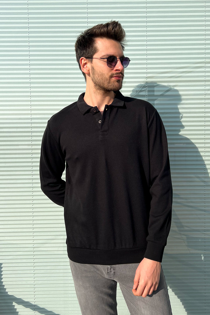 MPL Men's Polo Neck Waffle Sweatshirt 5717 - Zapopan