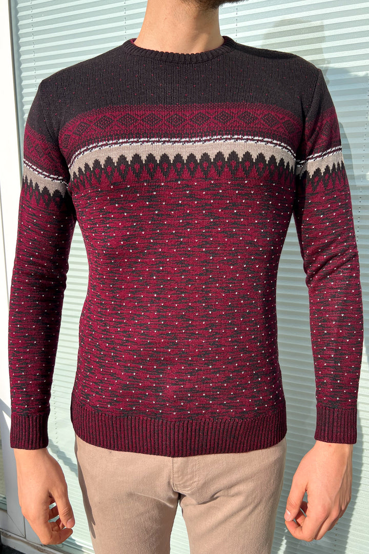 MPL Men's Patterned Knit Sweater 121 - Luhansk