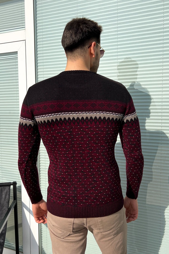 MPL Men's Patterned Knit Sweater 121 - Luhansk