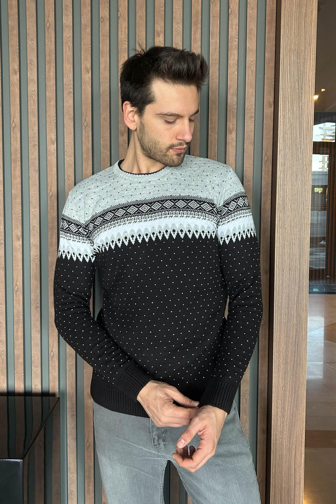 MPL Men's Patterned Knit Sweater 121 - Hinesville