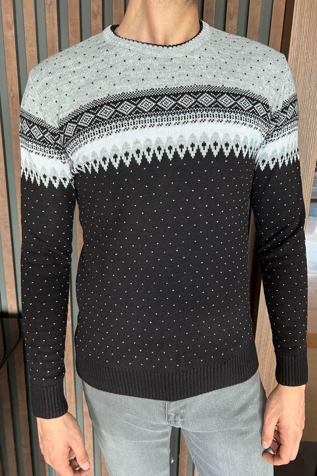 MPL Men's Patterned Knit Sweater 121 - Hinesville