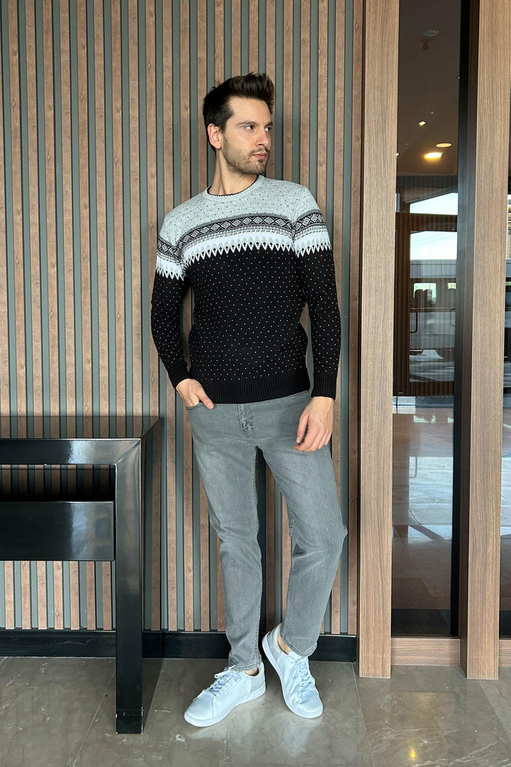 MPL Men's Patterned Knit Sweater 121 - Hinesville