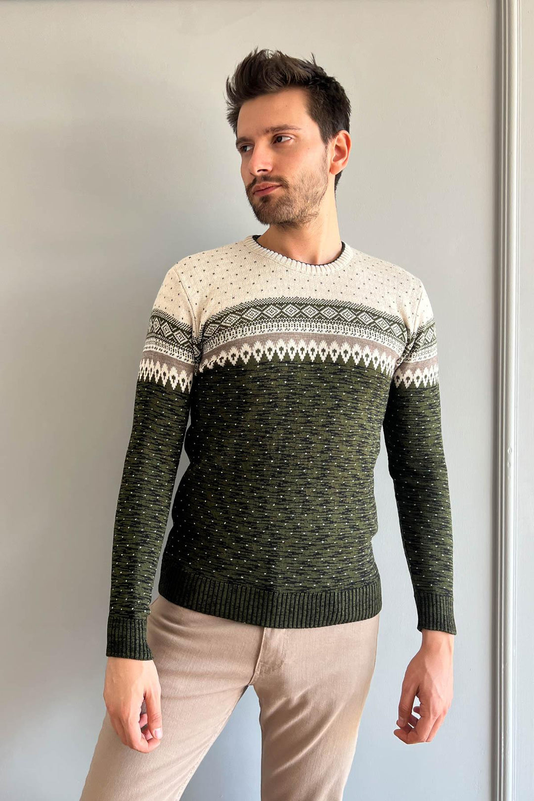 MPL Men's Patterned Knit Sweater 121 - Pinotepa