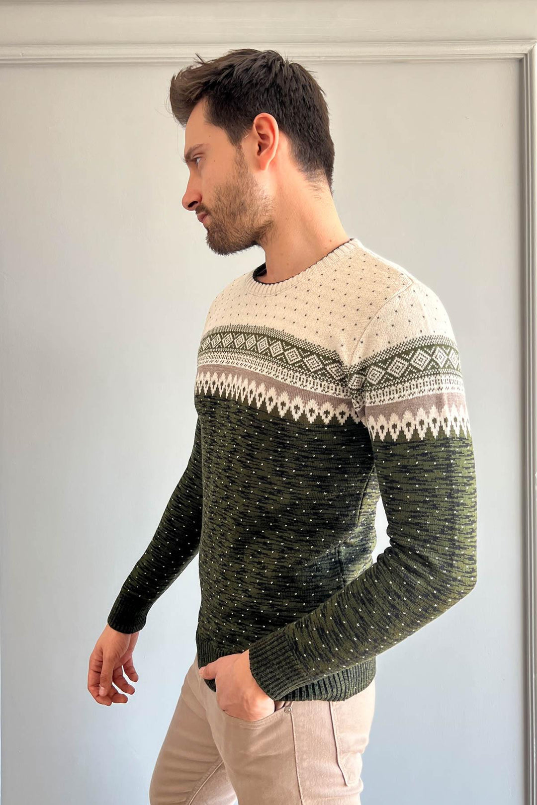 MPL Men's Patterned Knit Sweater 121 - Pinotepa