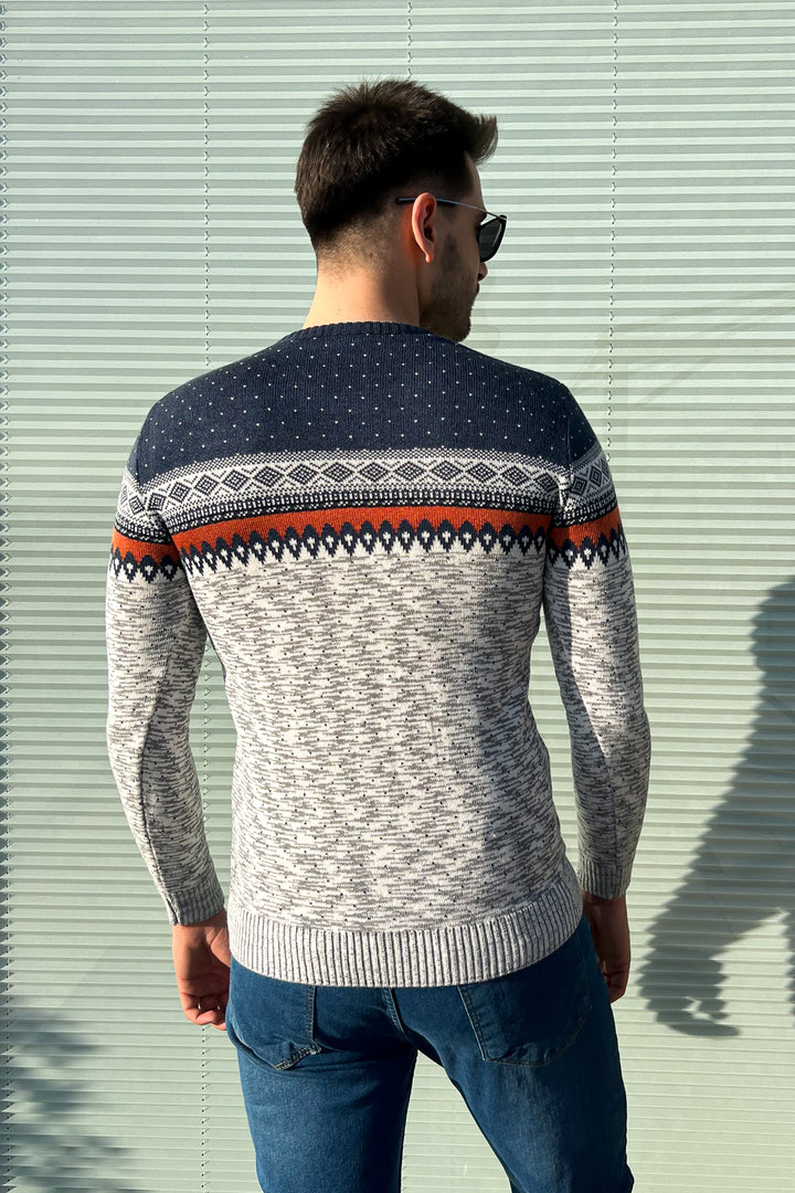 MPL Men's Patterned Knit Sweater 121 - Hildesheim