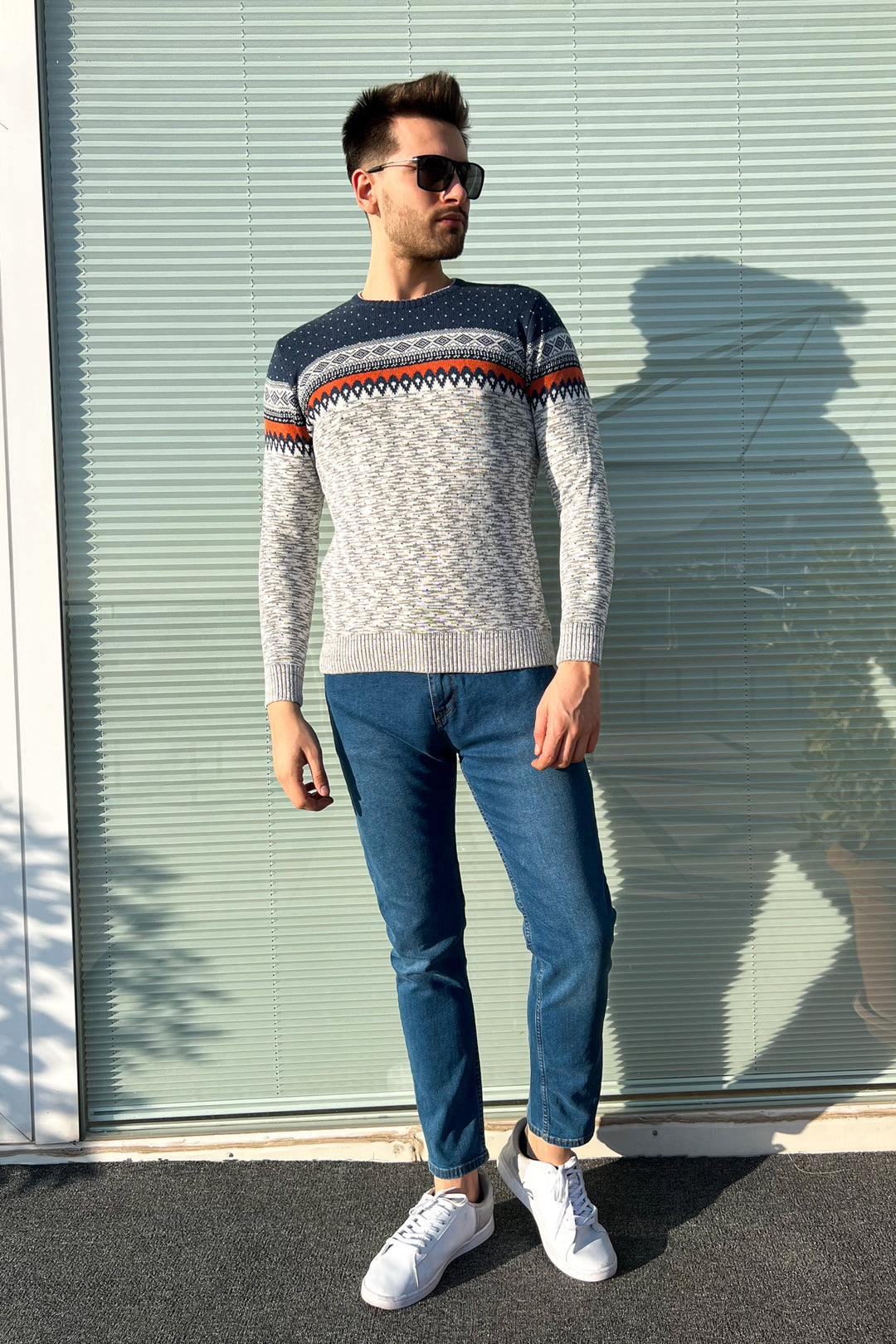 MPL Men's Patterned Knit Sweater 121 - Hildesheim