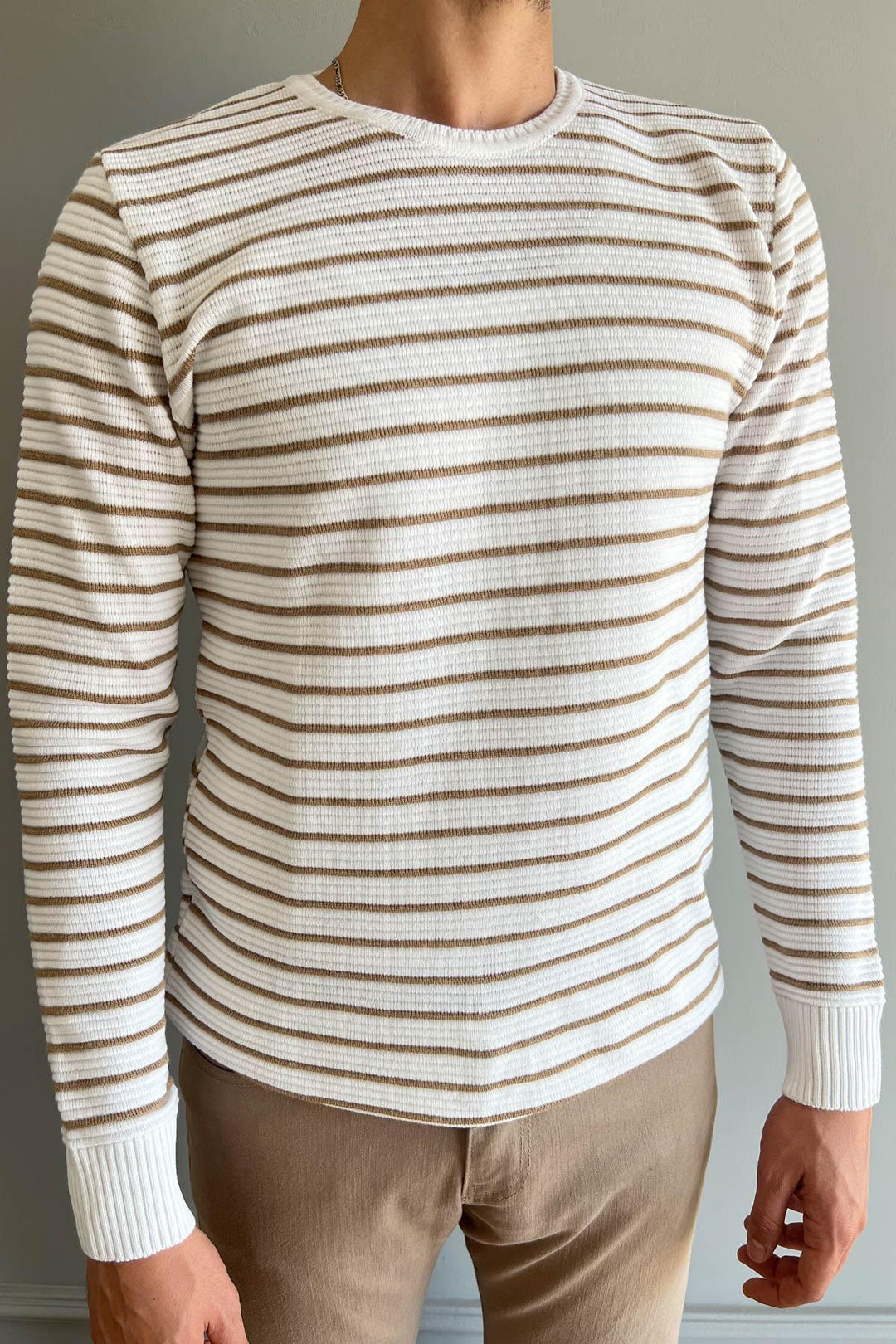 MPL Men's Striped Turtleneck Sweater 213 - Wheaton