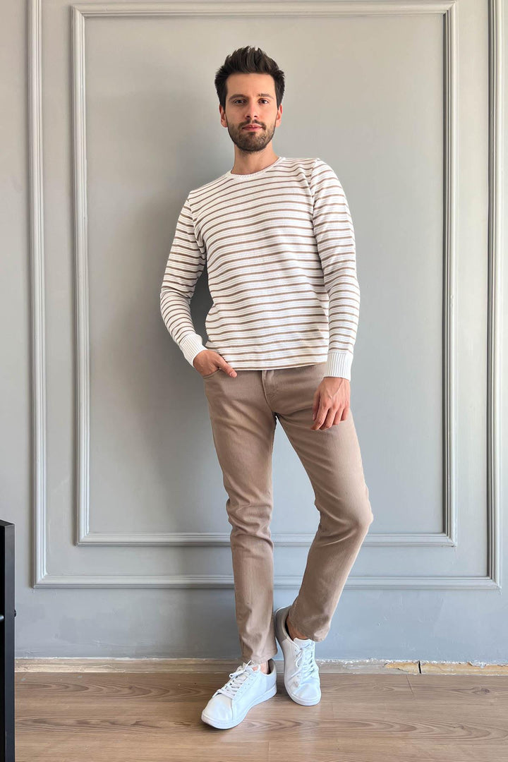 MPL Men's Striped Turtleneck Sweater 213 - Wheaton