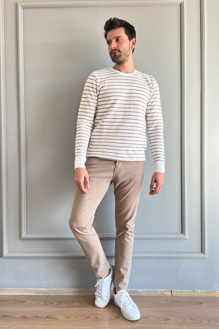 MPL Men's Striped Turtleneck Sweater 213 - Wheaton
