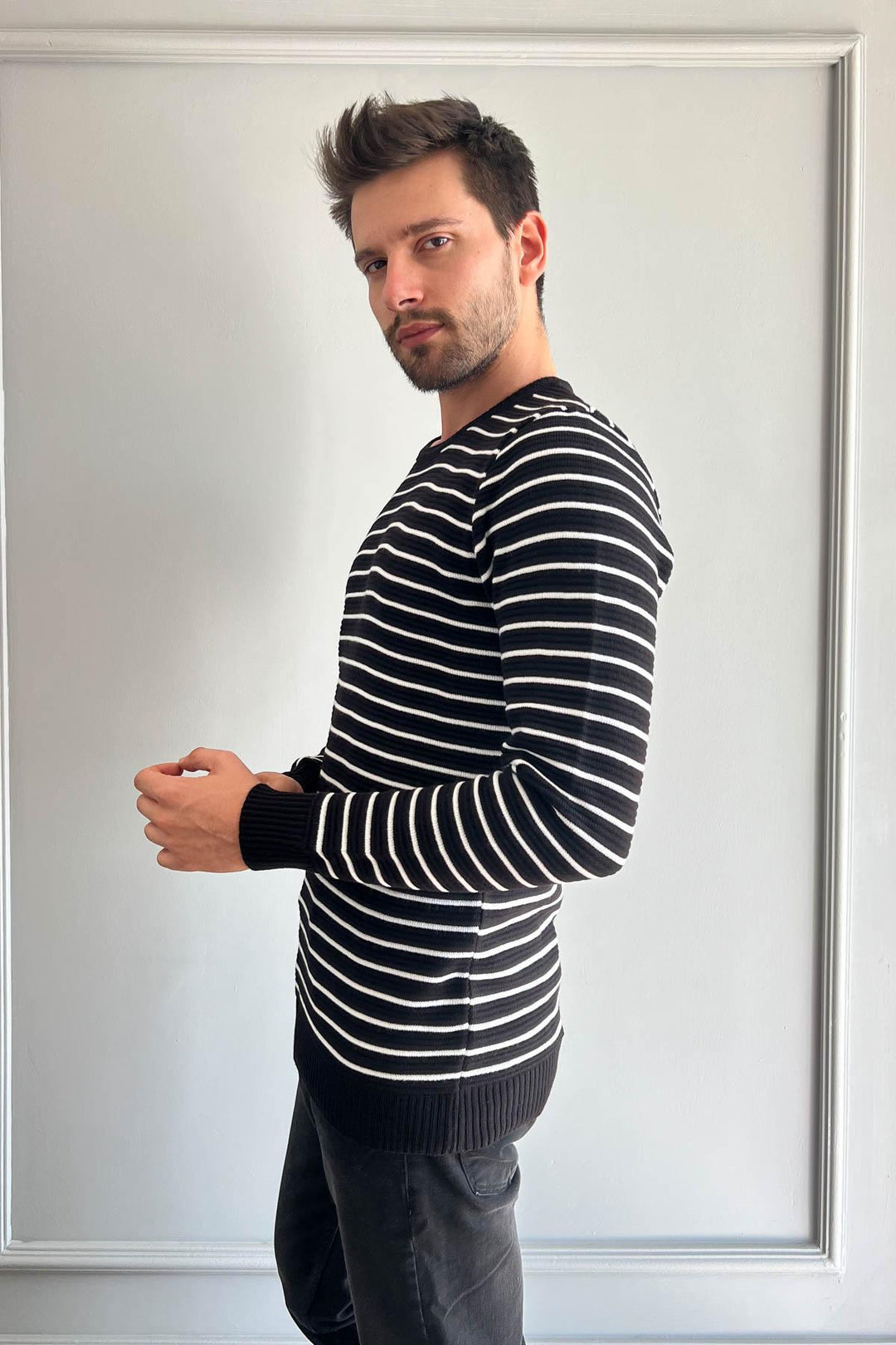 MPL Men's Striped Turtleneck Sweater 213 - Castricum
