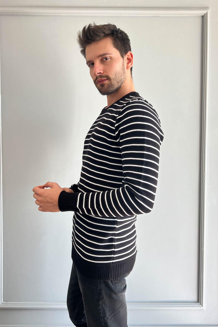MPL Men's Striped Turtleneck Sweater 213 - Castricum