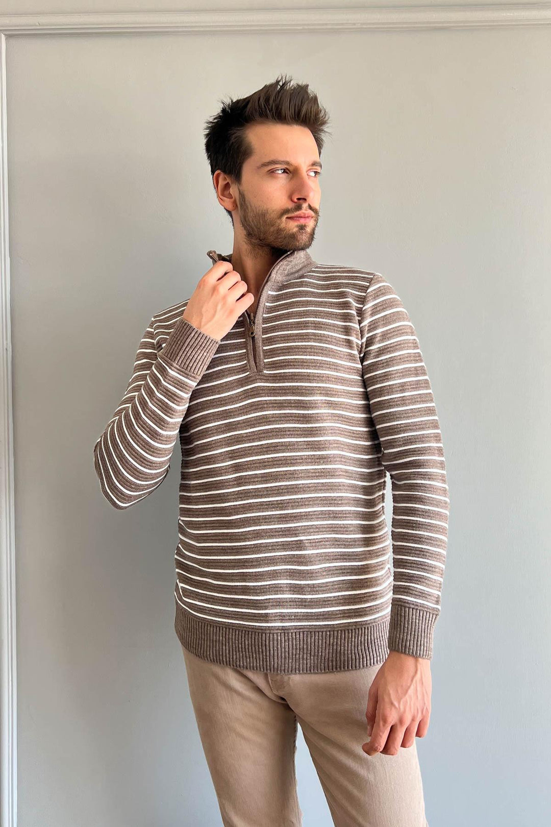 MPL Men's Half Fisherman Sweater 219 - Chiapa de Corzo