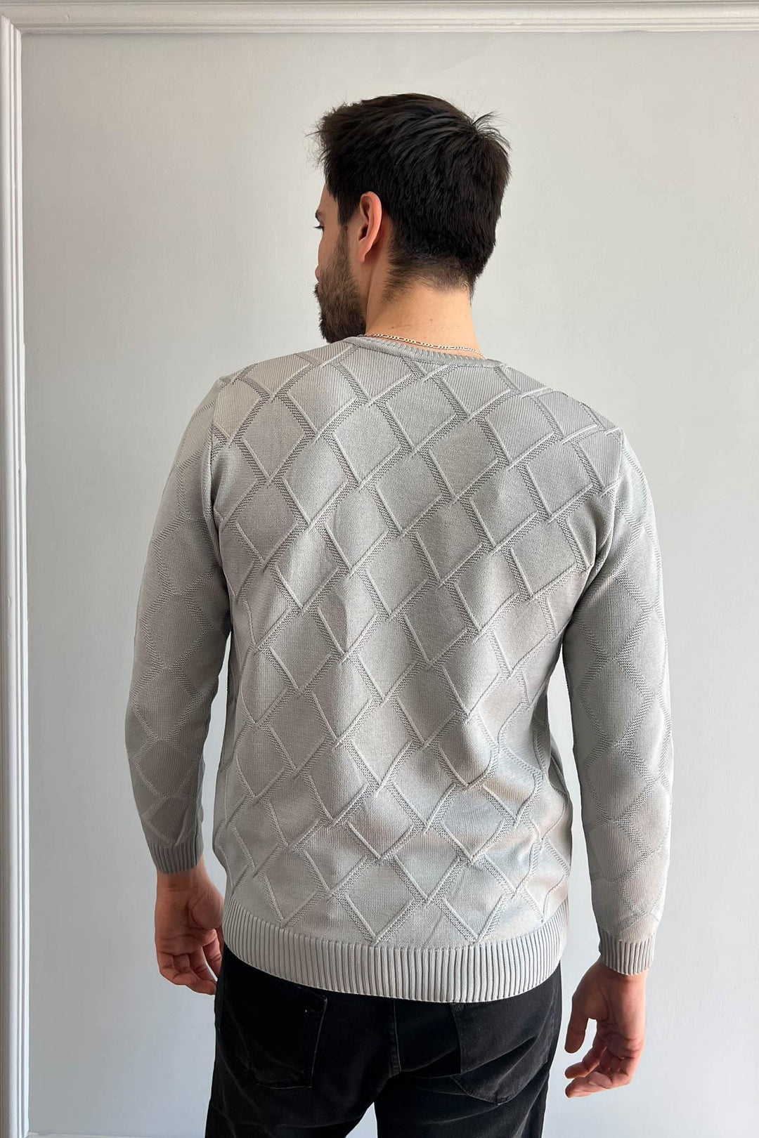 MPL Men's Bicycle Collar Baklava Patterned Sweater 401 - Drummondville
