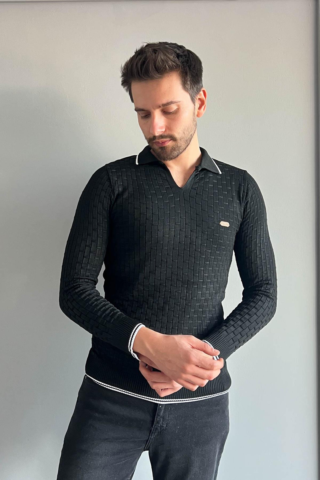 MPL Men's Polo Neck Sweater 701 - Rocklin