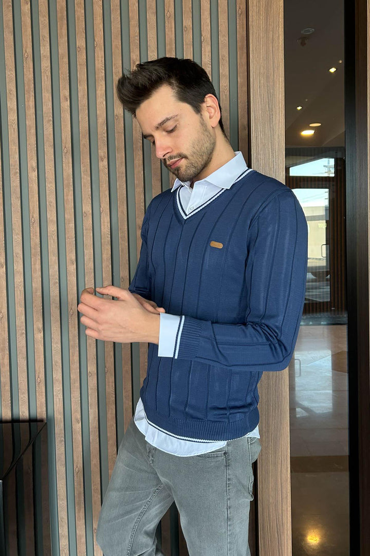 MPL Men's V-Neck Sweater 706 - Eastpointe