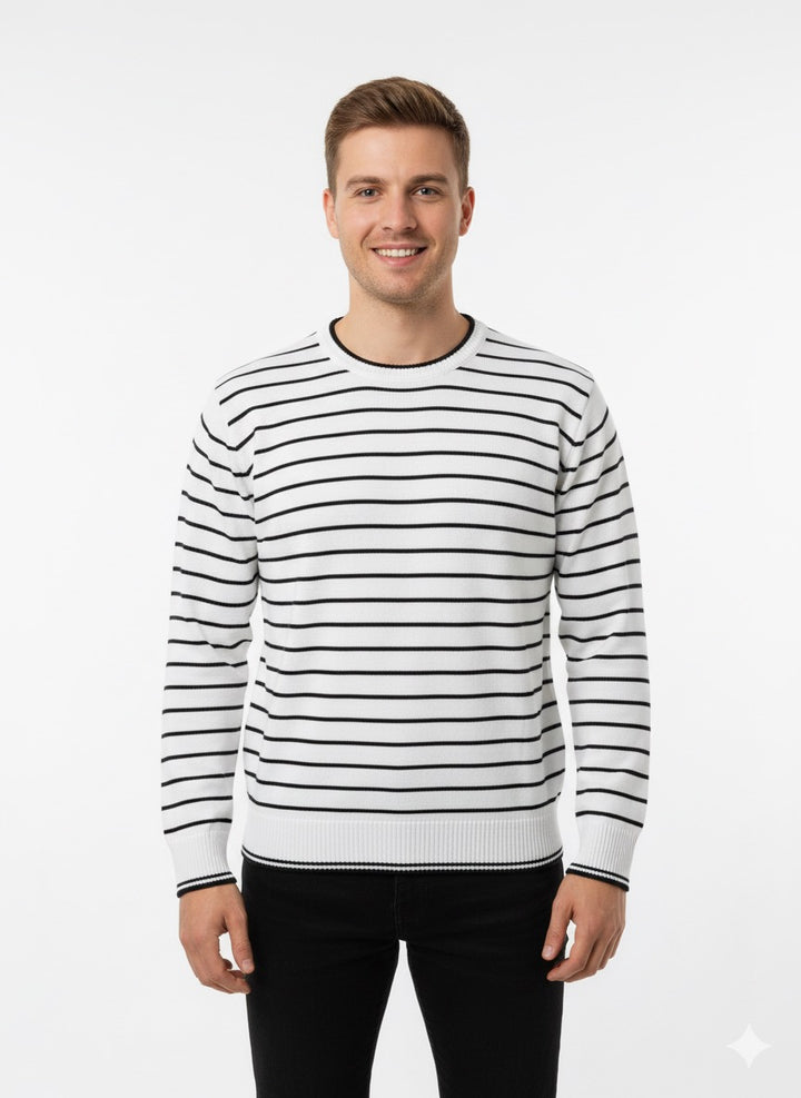 MPL Men's Striped Turtleneck Sweater 711 - Cheltenham