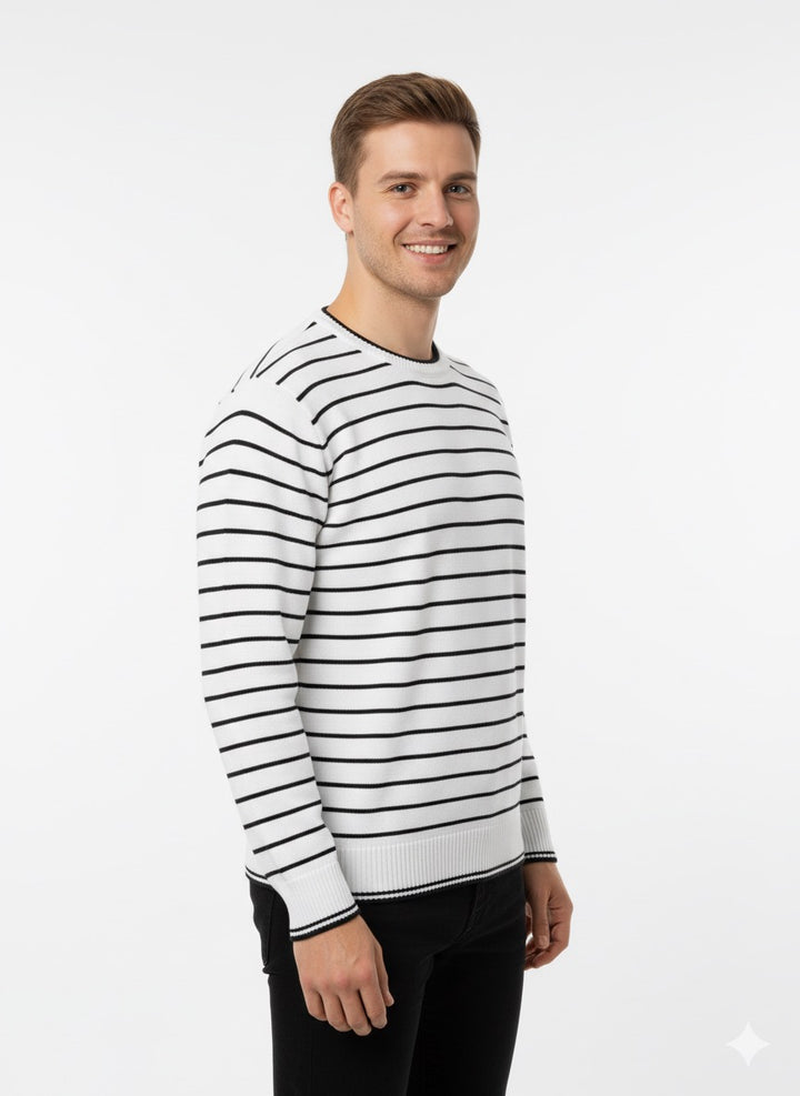 MPL Men's Striped Turtleneck Sweater 711 - Cheltenham