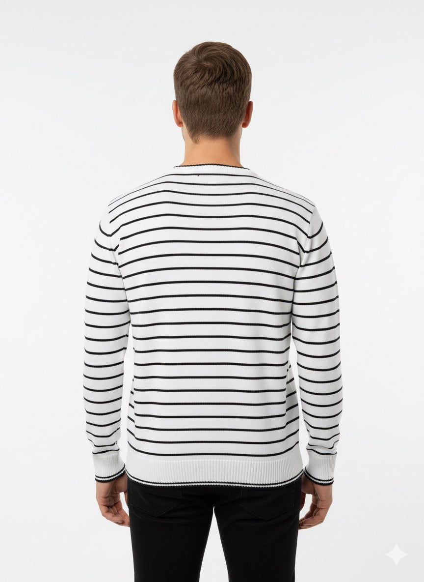 MPL Men's Striped Turtleneck Sweater 711 - Cheltenham