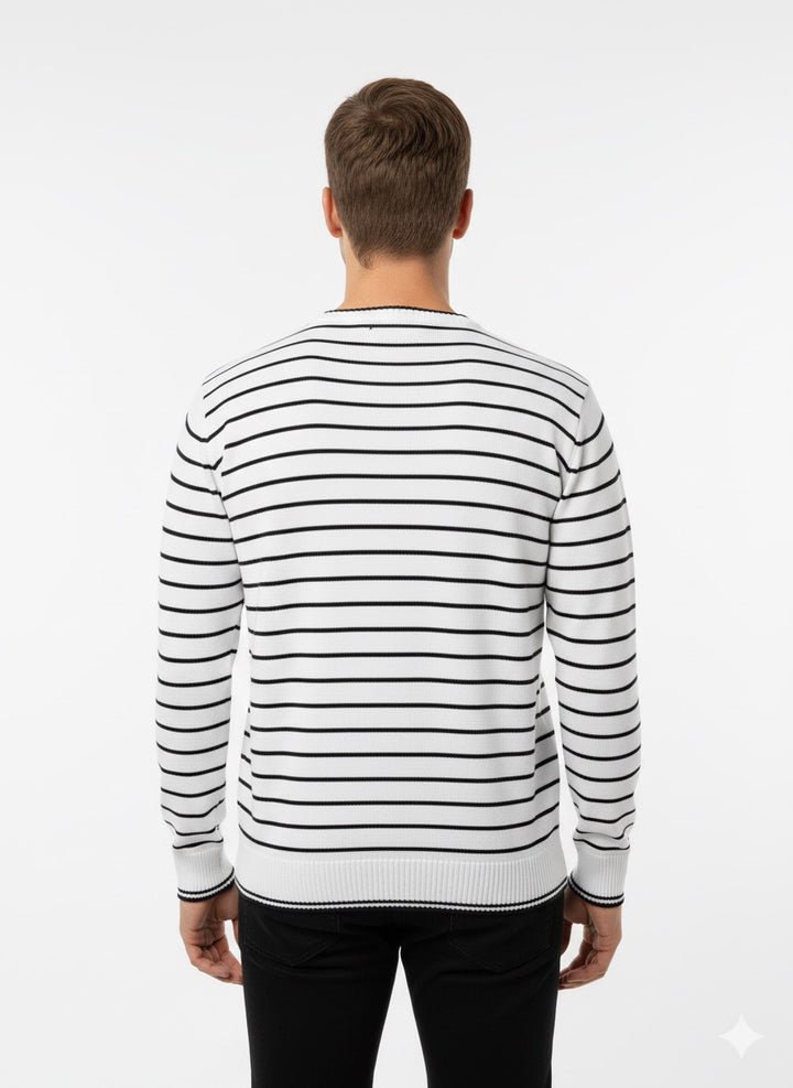 MPL Men's Striped Turtleneck Sweater 711 - Cheltenham