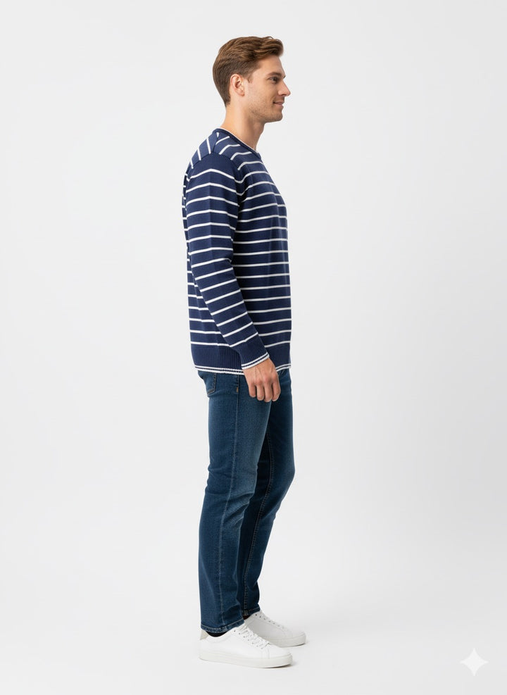 MPL Men's Striped Turtleneck Sweater 711 - Lousada