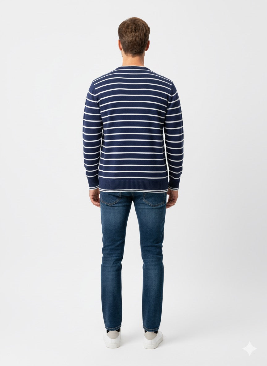 MPL Men's Striped Turtleneck Sweater 711 - Lousada