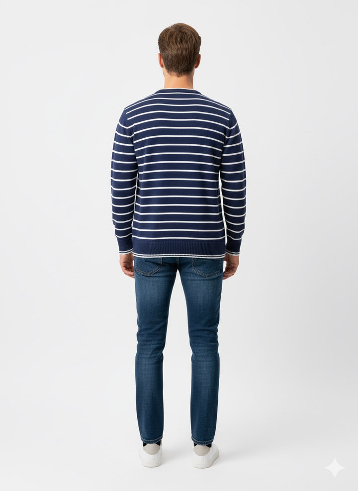 MPL Men's Striped Turtleneck Sweater 711 - Lousada