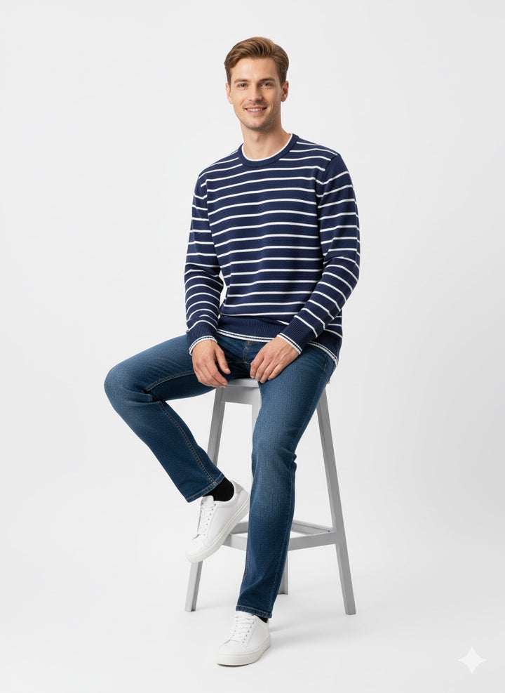 MPL Men's Striped Turtleneck Sweater 711 - Lousada