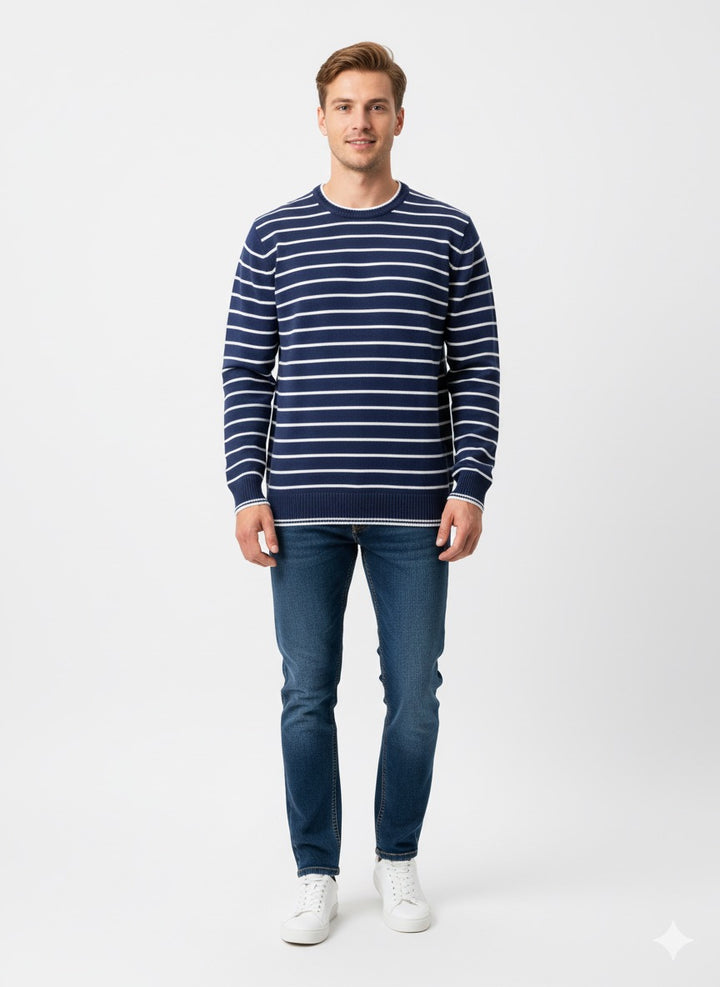 MPL Men's Striped Turtleneck Sweater 711 - Lousada