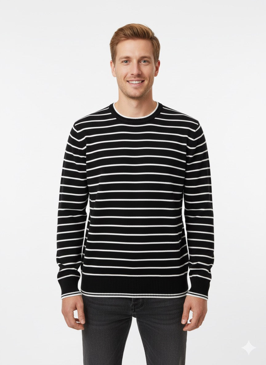 MPL Men's Striped Turtleneck Sweater 711 - Appleton