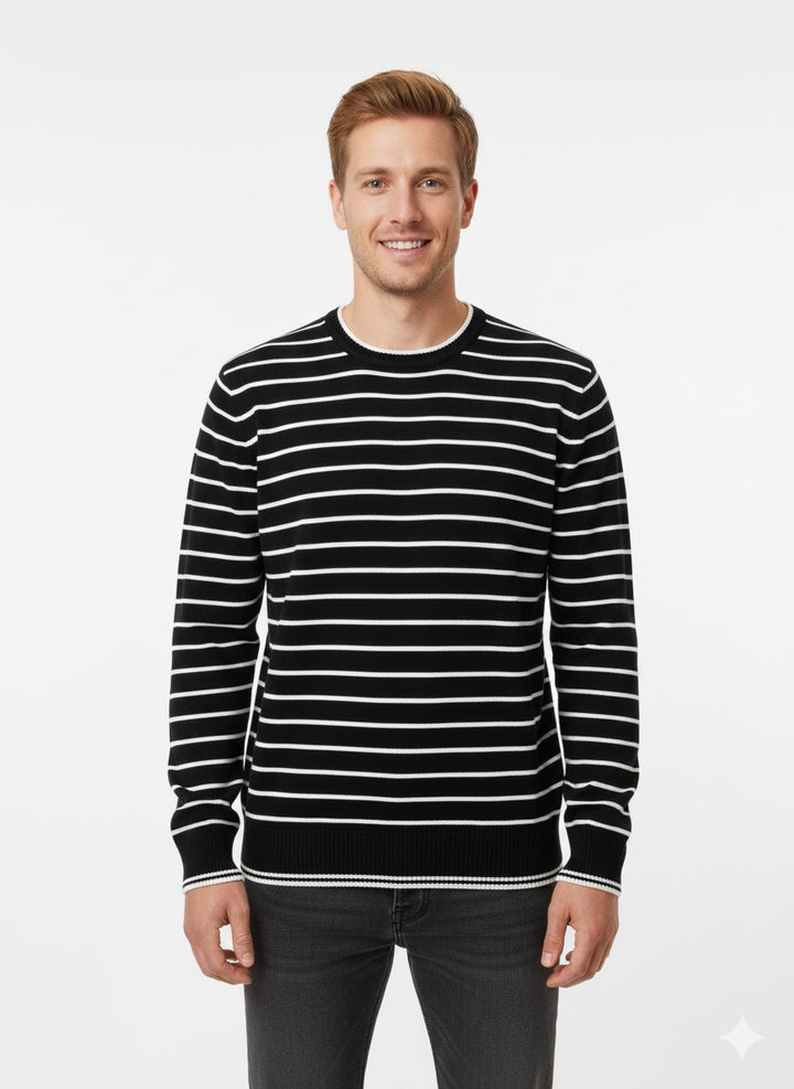 MPL Men's Striped Turtleneck Sweater 711 - Appleton