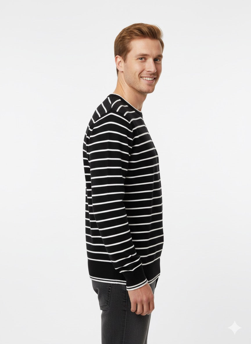 MPL Men's Striped Turtleneck Sweater 711 - Appleton
