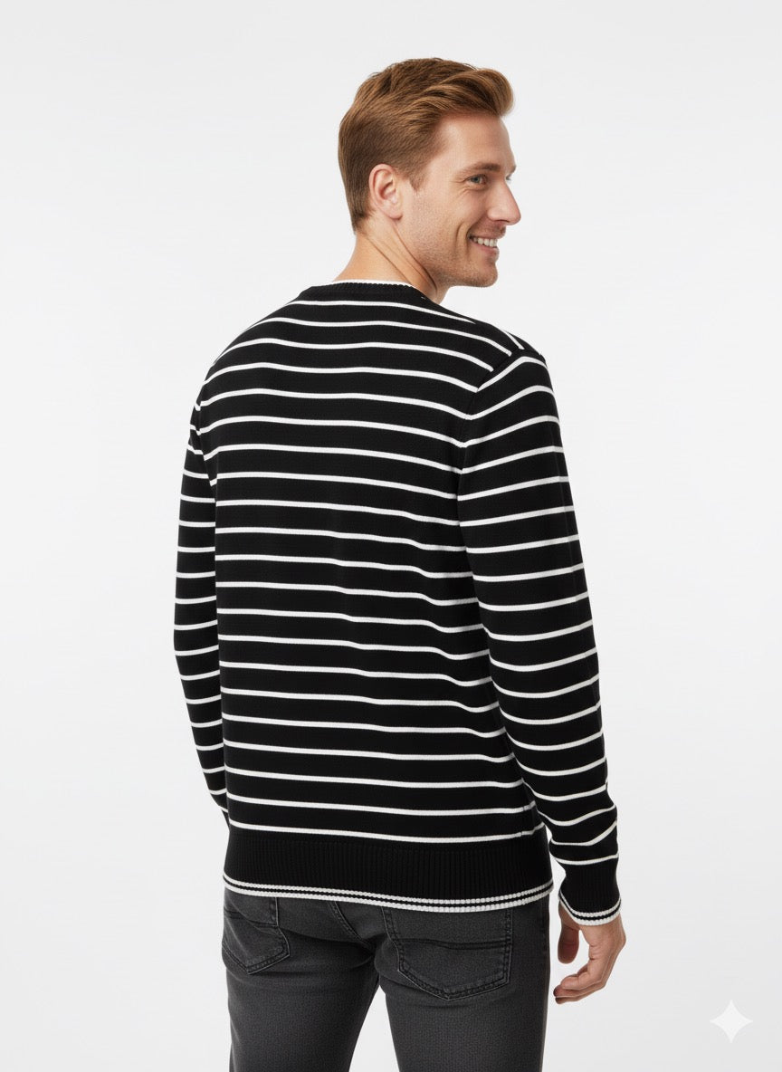 MPL Men's Striped Turtleneck Sweater 711 - Appleton