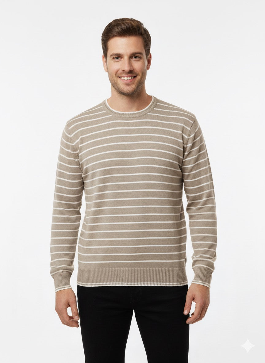 MPL Men's Striped Turtleneck Sweater 711 - Parral