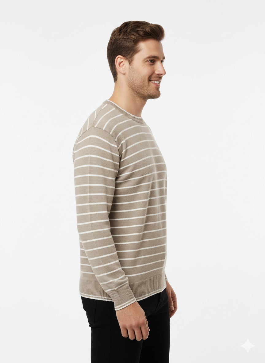 MPL Men's Striped Turtleneck Sweater 711 - Parral