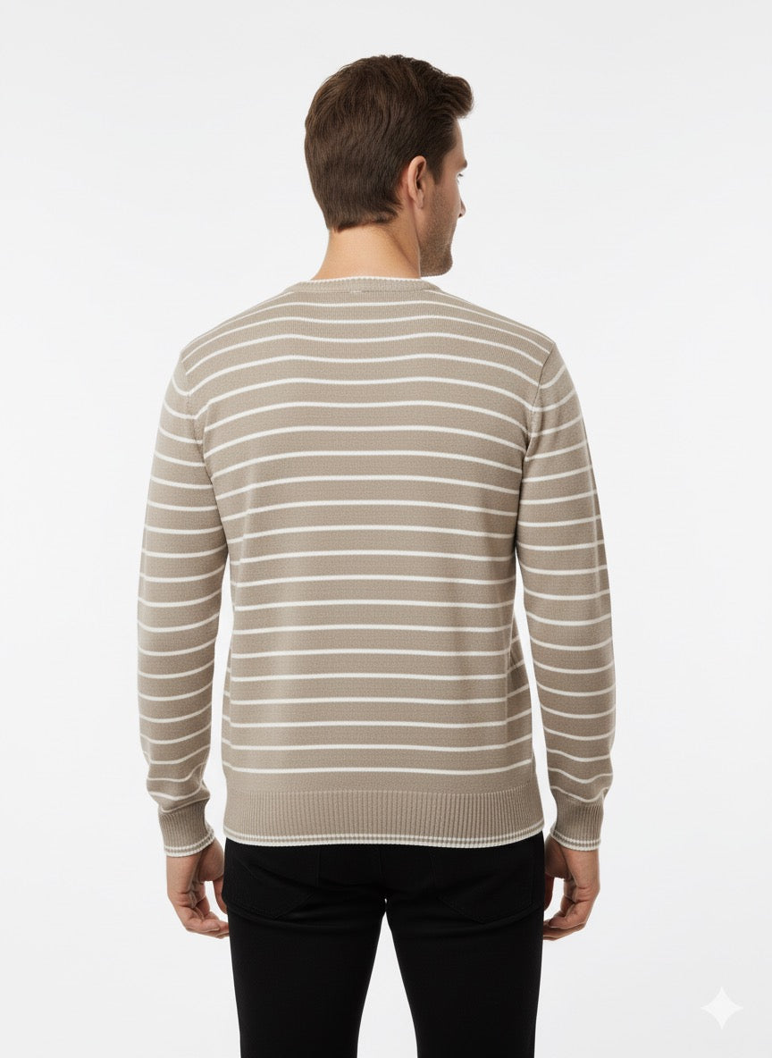 MPL Men's Striped Turtleneck Sweater 711 - Parral